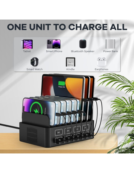 Estación de Carga Rápida 150W RUANSZZ 16 Puertos USB-C