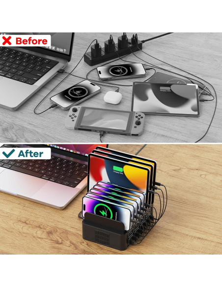 Estación de Carga Rápida 150W RUANSZZ 16 Puertos USB-C