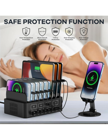 Estación de Carga Rápida 150W RUANSZZ 16 Puertos USB-C