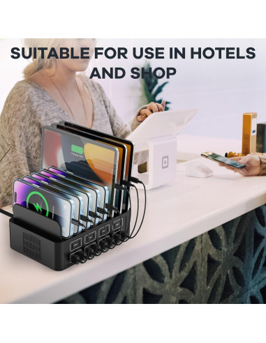 Estación de Carga Rápida 150W RUANSZZ 16 Puertos USB-C