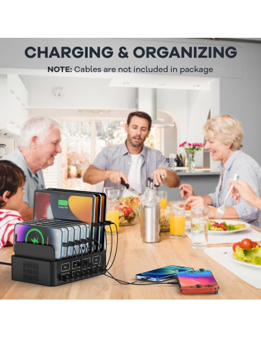 Estación de Carga Rápida 150W RUANSZZ 16 Puertos USB-C