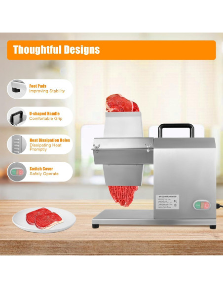 Ablandador de Carne Eléctrico Josbuynls 450W Acero Inoxidable