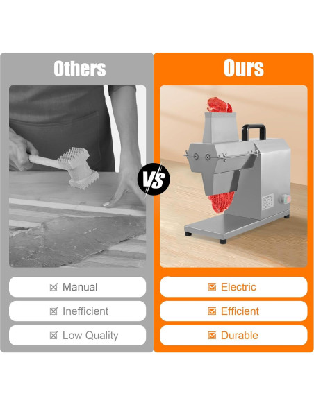 Ablandador de Carne Eléctrico Josbuynls 450W Acero Inoxidable