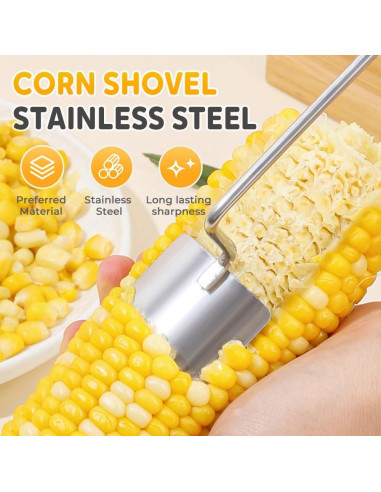 Pelador de Mazorcas de Maíz KAMOJI Acero Inoxidable 24.5cm