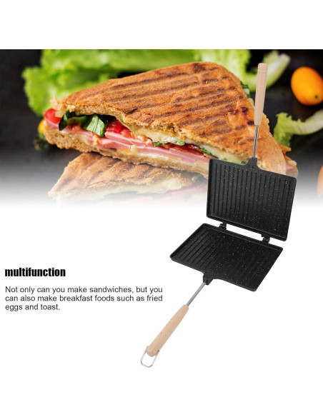 Hacedor de Sándwiches de Mano Zerodis Antiadherente 23x17cm