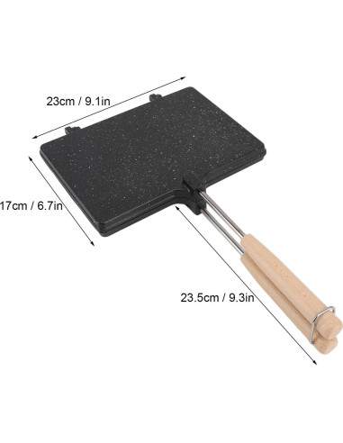 Hacedor de Sándwiches de Mano Zerodis Antiadherente 23x17cm