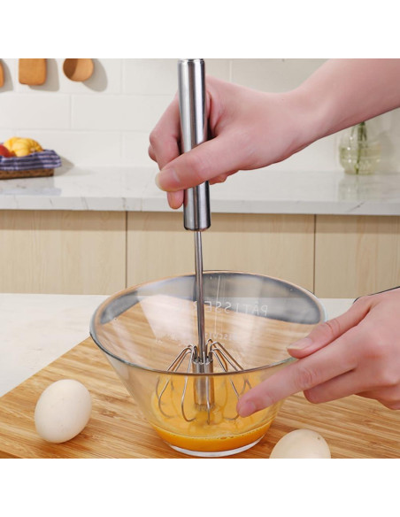 Batidor de Huevos Semi-Automático Oputemon 25.4cm Acero Inoxidable