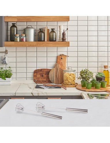 Batidor de Huevos Semi-Automático Oputemon 25.4cm Acero Inoxidable