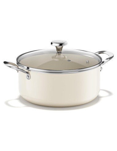 Olla de Cerámica Redchef 5 Qt Antiadherente Beige