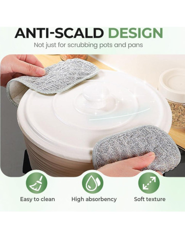 Trapos de Lavado de Platos de Alambre Asfanst 5 Piezas Reutilizables