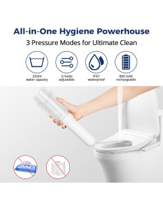 Bidet Portátil BEE&FLOWER 320ml Recargable IPX7 para Viajes 2