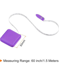 Cinta Métrica Retráctil HARFINGTON 1.5m Morado con Funda 2