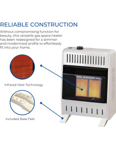 Calentador Infrarrojo a Gas Natural ProCom MN100TPA-B 10000 BTU 2