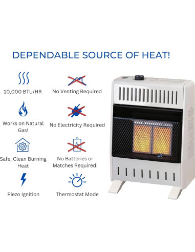 Calentador Infrarrojo a Gas Natural ProCom MN100TPA-B 10000 BTU
