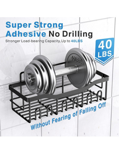 Organizadores de Ducha EUDELE, Paquete de 5, Acero Inoxidable