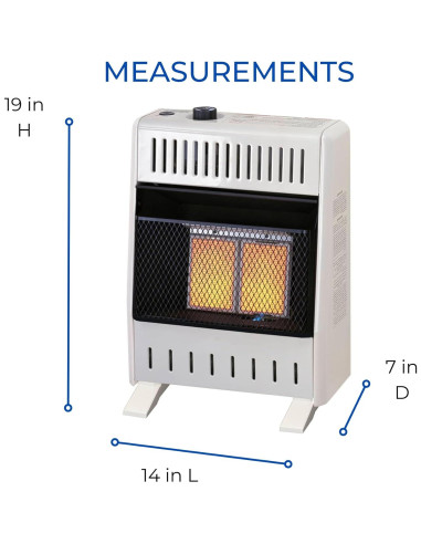 Calentador Infrarrojo a Gas Natural ProCom MN100TPA-B 10000 BTU