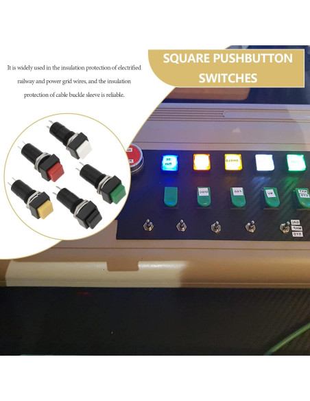 10 Interruptores Latching 12mm YINETTECH SPST 250V 3A