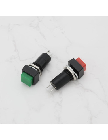 10 Interruptores Latching 12mm YINETTECH SPST 250V 3A