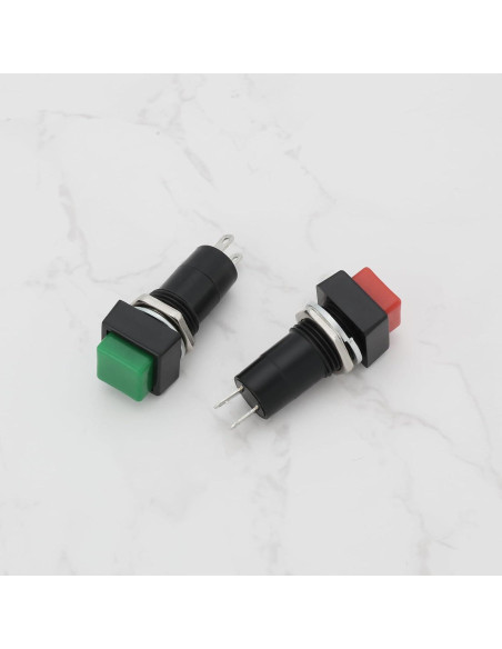 10 Interruptores Latching 12mm YINETTECH SPST 250V 3A