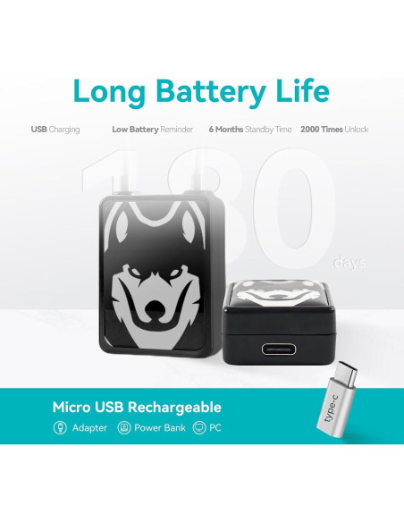 Candado Biométrico de Huella Dactilar LEELEN LL-SG100-B Negro