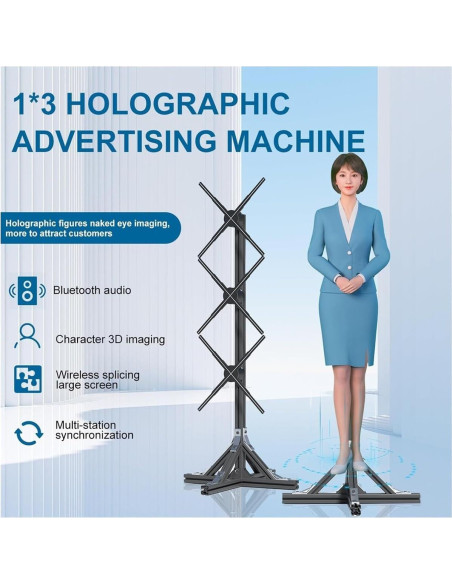 Ventilador Holográfico 3D Genérico 50CM con Pantalla LED 118x48cm