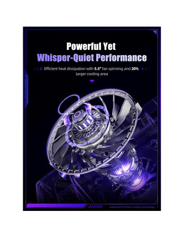 Pad de Enfriamiento para Laptop llano V12 Ultra RGB 15.6-19"