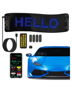 Señal LED Desplazable Programable Laooteyy 35.56x10.16cm RGB