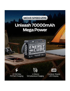 Banco de Energía Move Speed 70000mAh Carga Rápida 22.5W 2