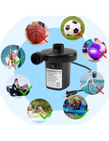 Bomba de Aire Eléctrica WEEFEESTAR 130W para Inflables