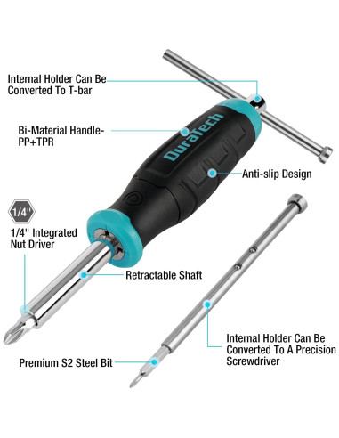 Juego de Destornilladores 18 en 1 DURATECH - Precisión y Ergonomía