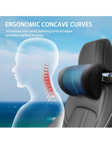 Almohada de Cuello Ajustable HSWT - Espuma Viscoelástica Ergonómica