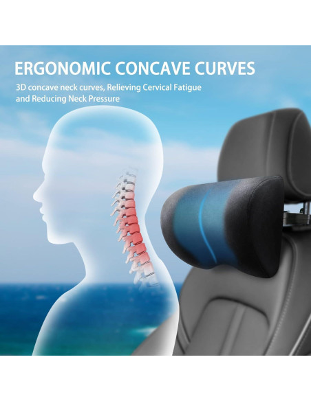 Almohada de Cuello Ajustable HSWT - Espuma Viscoelástica Ergonómica