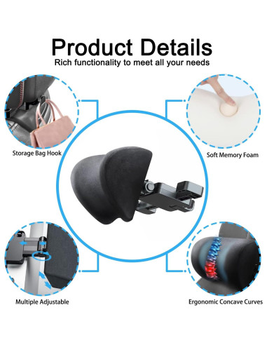 Almohada de Cuello Ajustable HSWT - Espuma Viscoelástica Ergonómica