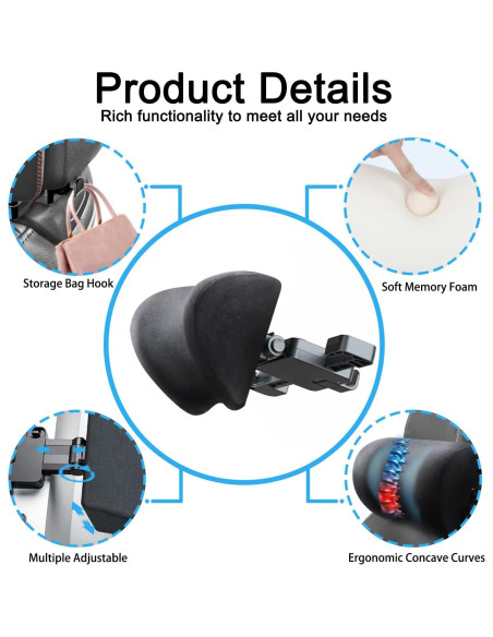 Almohada de Cuello Ajustable HSWT - Espuma Viscoelástica Ergonómica