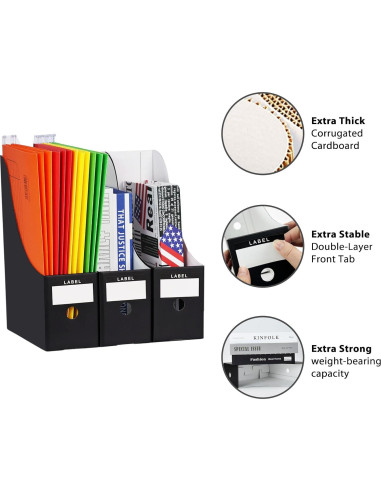 Soporte para Revistas XiePiPiPaper - 6 Paquetes - Cartón Corrugado