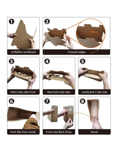 Soporte para Revistas XiePiPiPaper - 6 Paquetes - Cartón Corrugado