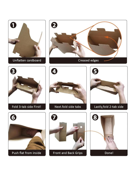 Soporte para Revistas XiePiPiPaper - 6 Paquetes - Cartón Corrugado