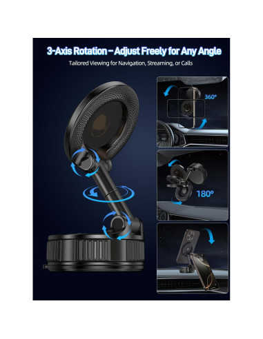 Soporte Magnético para Teléfono Light Face con Gel Nano, 360