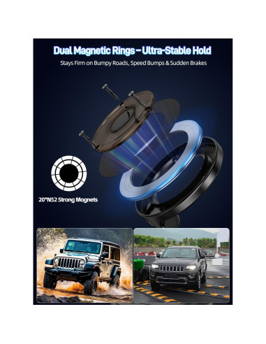 Soporte Magnético para Teléfono Light Face con Gel Nano, 360