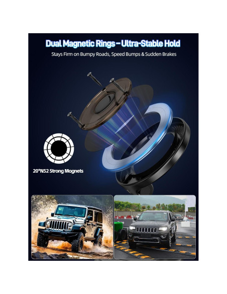 Soporte Magnético para Teléfono Light Face con Gel Nano, 360