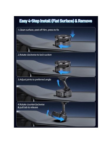 Soporte Magnético para Teléfono Light Face con Gel Nano, 360