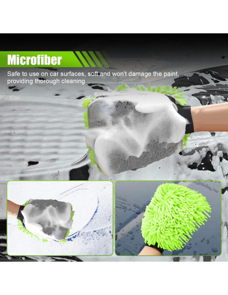 Kit de Limpieza de Auto UHANBUT 10L Cubeta Plegable + Mitón