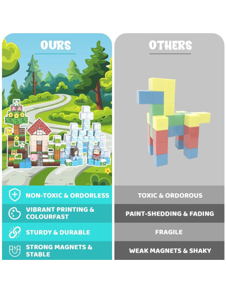 200 Piezas Bloques de Construcción Magnéticos Yongkang - STEM