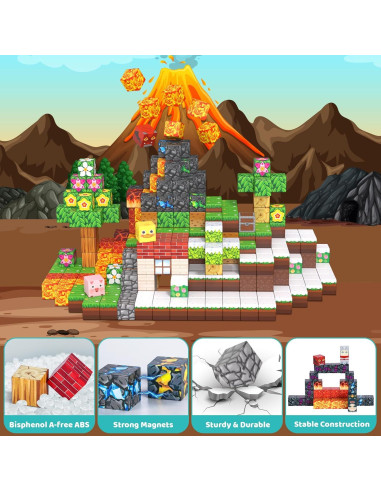 200 Piezas Bloques de Construcción Magnéticos Yongkang - STEM