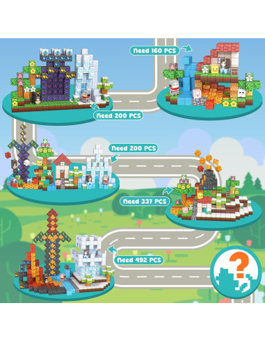 200 Piezas Bloques de Construcción Magnéticos Yongkang - STEM