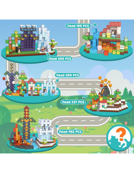 200 Piezas Bloques de Construcción Magnéticos Yongkang - STEM