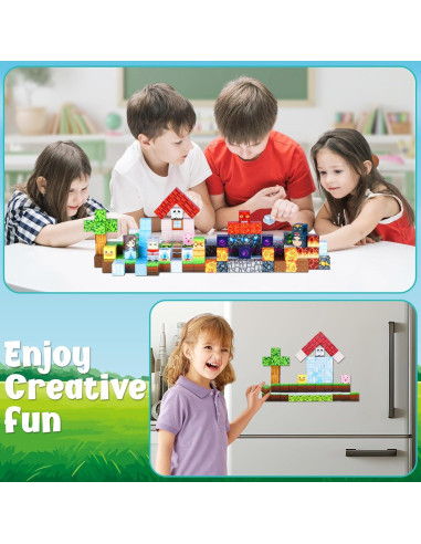 200 Piezas Bloques de Construcción Magnéticos Yongkang - STEM
