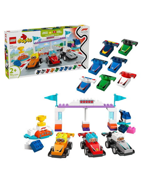 LEGO DUPLO F1 Team Coches de Carrera 70 Piezas 2+