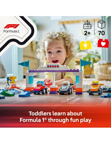 LEGO DUPLO F1 Team Coches de Carrera 70 Piezas 2+