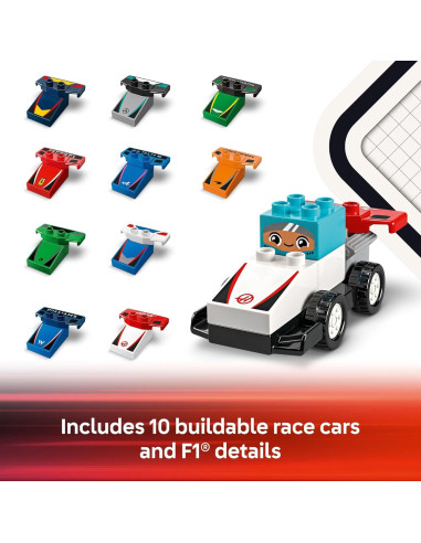 LEGO DUPLO F1 Team Coches de Carrera 70 Piezas 2+